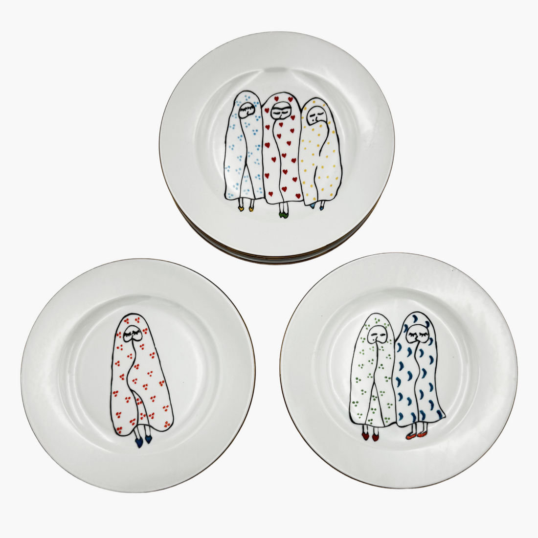 Veiled women (6 plates)